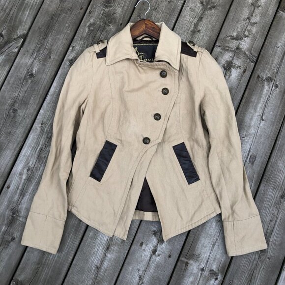 Vintage Mackage Double Closure Leather Trim Jacket - Picture 8 of 13